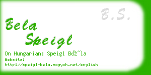 bela speigl business card